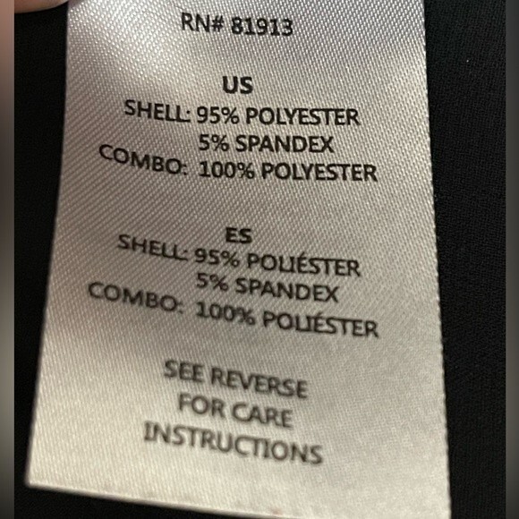 C & E Black 3/4 Sleeve Blouse with Triangle Cutout Soft Mesh Lining Size XS - Picture 4 of 9